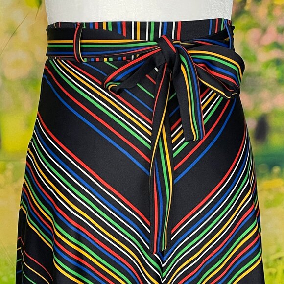 Vintage 70s Rainbow Chevron Skirt - Picture 2 of 6